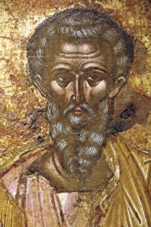 Byzantine Prints: St. Kerkyra. Byzantine fresco dating from the 17th century. From the church of Our