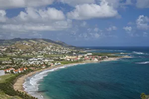St. Kitts and Nevis, St. Kitts. Frigate Bay of the South Peninsula from Sir Timothys Hill