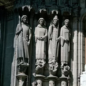 St Maurice (left), St Stephen, St Clement, St Lawrence (right) Chartres