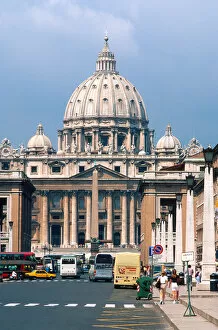 St. Peters Basilica in Rome, Italy. church, basilica, dome, vatican, catholic, st