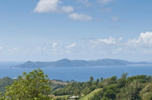 Vincent Prints: St. Vincent & The Grenadines. Bequia seen from St. Vincent