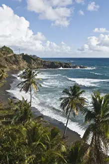 Vincent Prints: St. Vincent & The Grenadines. Windward coast near Biabou Bay