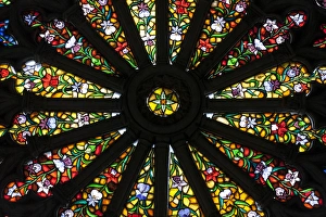 Shining Prints: Stained Glass detail. National Basilica. Quito, Ecuador