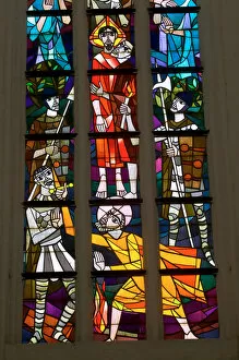 stained glass, St. Peters church, Rostock_Germany