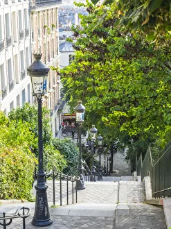 Sylvia Gulin Prints: Stairs leading up to Montmartre