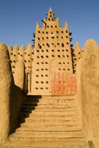 Images Dated 2002: Stairs leading to the Mosque at Djenne