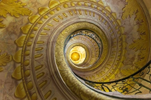 Stairway in the Abbey, Melk Abbey, The Wachau, Austria