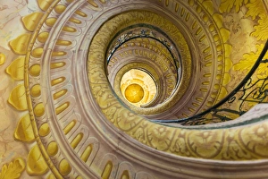 Spiral Prints: Stairway in the Abbey, Melk Abbey, The Wachau, Austria