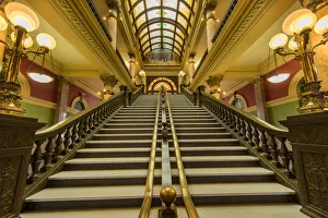 Stairway Prints: Stairway in the rotunda of the State Capitol Building in Helena, Montana, USA