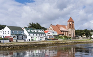 Overseas Territory Prints: Stanley, the capital of the Falkland Islands in the South Atlantic
