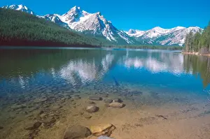 Sawtooth Prints: Stanley Lake at the base of the Sawtooth Mountains in Central Idaho