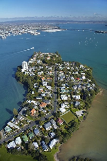 Shoreline Prints: Stanley Point, Waitemata Harbour, and Auckland Harbour Bridge, Auckland, North Island