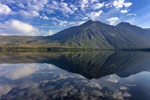 Images Dated 2018 August: Stanton Mountain over a calm Lake McDonald in Glacier National Park, Montana, USA