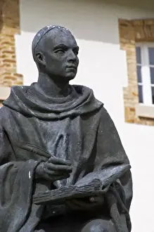 Monk Prints: A statue in the court yard of Dom Ruinart (1657-1709) who has also given his name