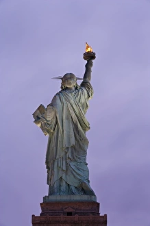 Images Dated 21st December 2007: The Statue of Liberty at dusk - Statue of Liberty National Monument, New York