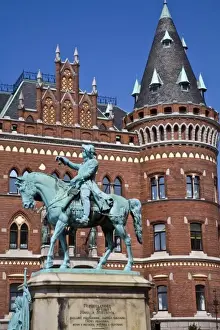 Hero Prints: Statue of Magnus Stenbock, Swedish military and diplomatic figure, town hall, Helsingborg