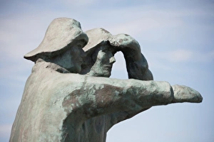 Reykjavik Prints: Statue of two mariners at Port of Reykjavik, Iceland