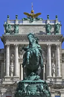 Hofburg Prints: A statue outside the Hofburg Complex (Imperial Palace) depicts Prince Eugene of Savoy