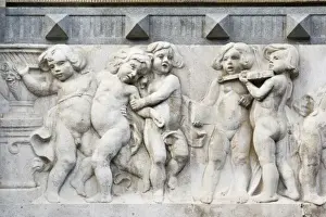 Pest Prints: Statues on the Liszt Ferenc Academy of Music founded by pianist and composer Franz