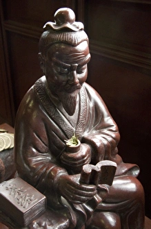 Dynasty Prints: Statuette of Lu Yu, Chinese Master of Tea, Tang Dynasty AD 696-1000, Shanghai s