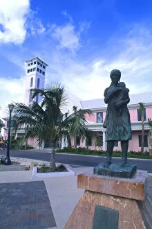 Statute at Port in Nassau Bahamas