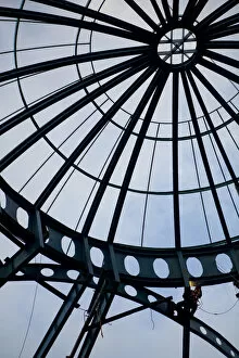 Images Dated 13th April 2007: Steel structure of gazebo in construction, Cuenca, Ecuador, South America