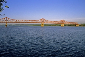 Water Way Prints: Steel truss brige over the Illinois River at Peoria