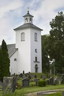 The Stenbrohult parish church where Linnaeus father was priest. Smaland region. Sweden, Europe