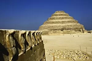 Step pyramid at Saqqara, one of the earliest Egyptian pyramids, built during the Third Dynasty