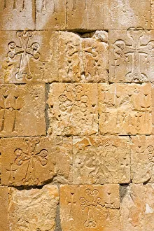 Stone carving at Noravank Monastery, Vayots Dzor Province, Armenia