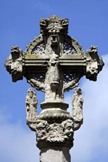 Normandy Prints: Stone cross, Le Treport, Normandy, France