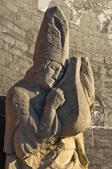 Still Life Prints: Stone statue in the Inner City of Baku, Azerbaijan