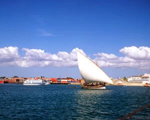 Stone Town Harbor and Dhow Tanzina