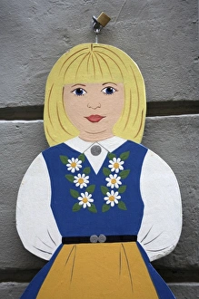 A store sign in Gamla Stan of Stockholm. Sweden