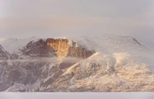 Greenland Collection: Storen Island, frozen into the sea ice of the Uummannaq fjord system during winter