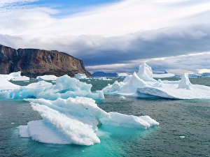 Northern Greenland Prints: Storm over Storoen Island. Landscape in the Uummannaq Fjord