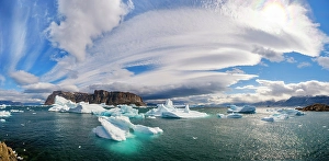 Northern Greenland Prints: Storm over Storoen Island. Landscape in the Uummannaq Fjord