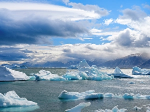 Northern Greenland Prints: Storm in the Uummannaq Fjord, northwest of Greenland beyond the arctic circle