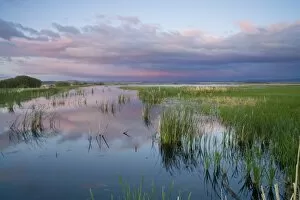 Stormy evening at Malhuer National Wildlife Refuge in Harney County Oregon