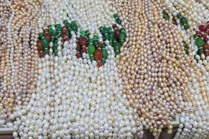 Images Dated 14th July 2015: strands of fresh water pearls Store and Factory specializig in fresh water Pearls