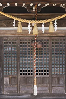 Rope Prints: Straw rope decoration in a temple, Gujo Hachiman, Gifu Prefecture, Japan