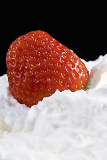 Images Dated 11th July 2012: Strawberry and whipped cream