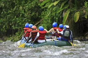 Students White water rafting, Sarapiqui River, Costa Rica