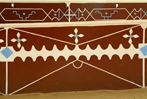 Sudan, North (Nubia), Geometrical patterns as wall decoration