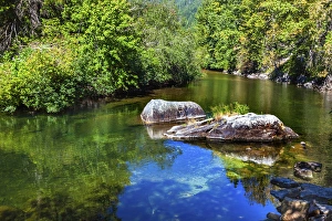 Reflect Prints: Summer Colors Reflection Wenatchee River Reflections Stevens Pass Leavenworth Washington