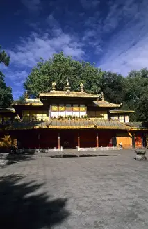 Tibet Prints: Summer Palace in Lhasa Tibet colorful Norbu Lingka life in China