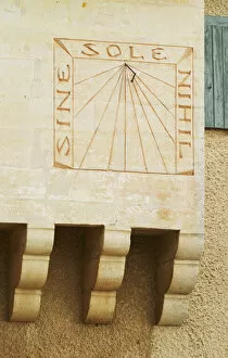 Images Dated 14th October 2005: The sun dial with the carved stone inscription: Sine Sole Nihil (without the sun there is nothing)