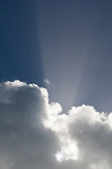 Sunbeam through clouds Barbados, Caribbean