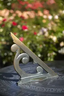 Christchurch Prints: Sundial, Central Rose Garden, Christchurch Botanic Gardens, Hagley Park, Christchurch