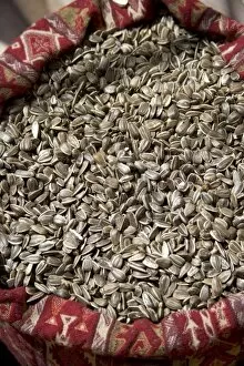 Images Dated 7th September 2006: Sunflower seeds in a sack, Mardin, southeast Turkey